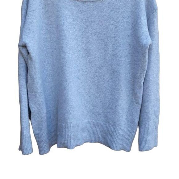 Ellen Tracy Non Itch Pullover Jewel Neck Sweater WEDIRU Stone Heather Gray Sz L - Picture 6 of 11